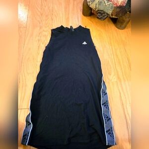 Adidas Mock Neck Dress Womens Size L Black